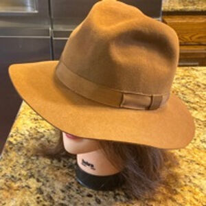 Fiorentino Unisex Hat Brown M 100%fur felt made in Italy